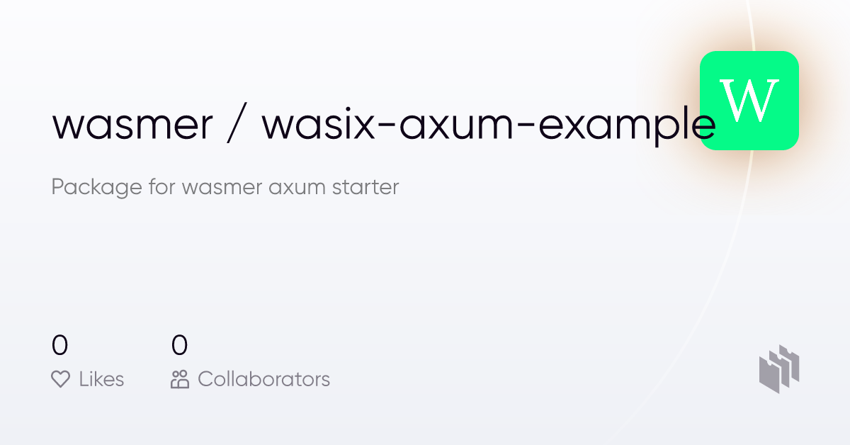 wasmer/wasix-axum-example - wasmer